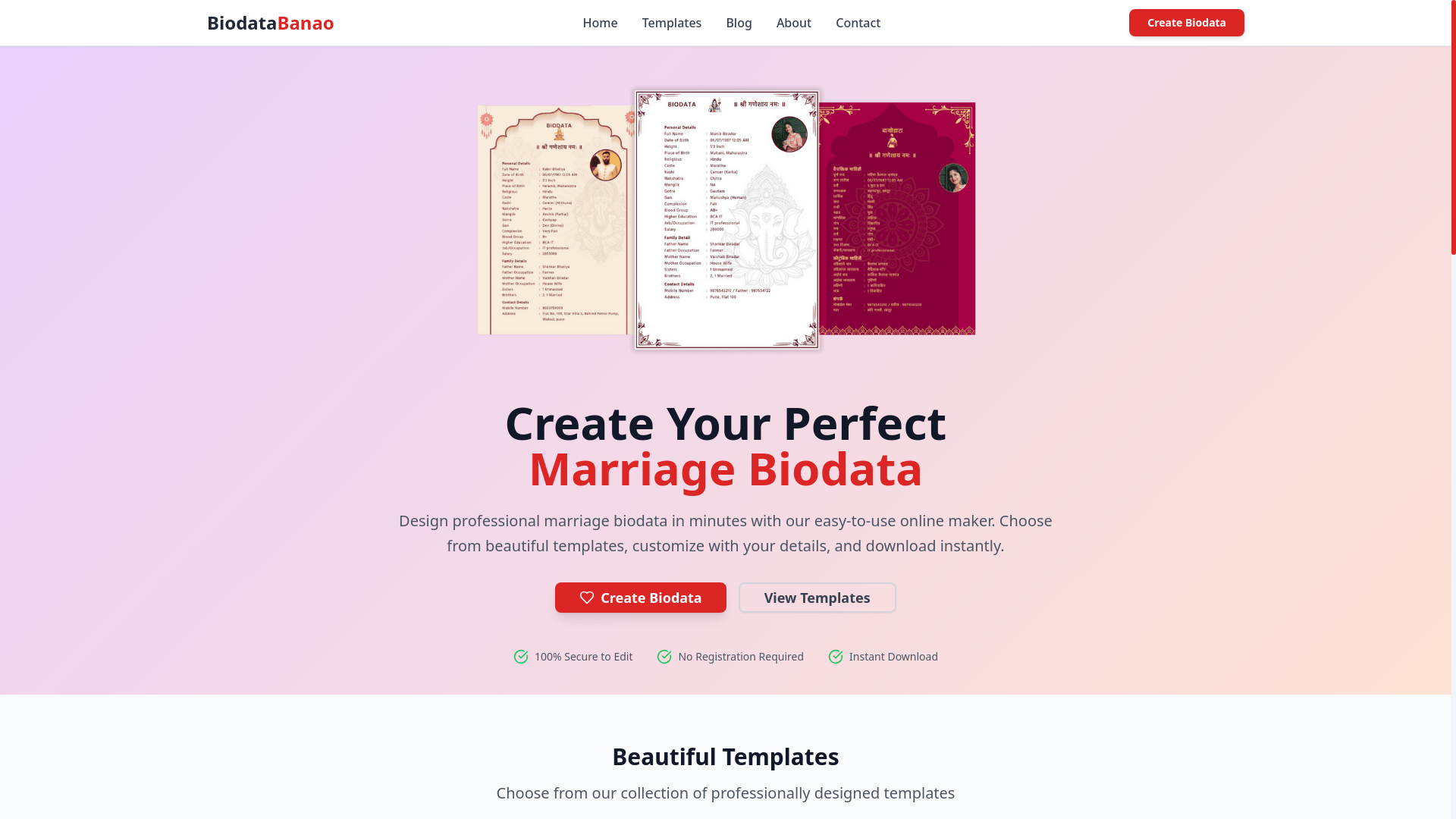 website screenshot of https://biodatabanao.pages.dev/