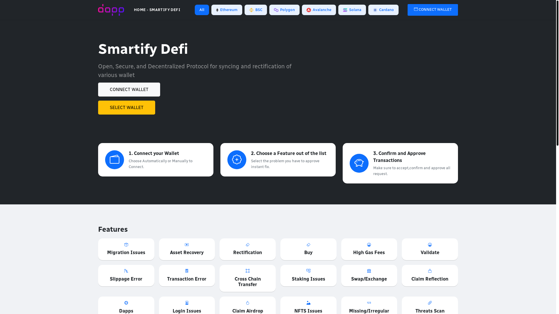 website screenshot of https://rpcselect.pages.dev/
