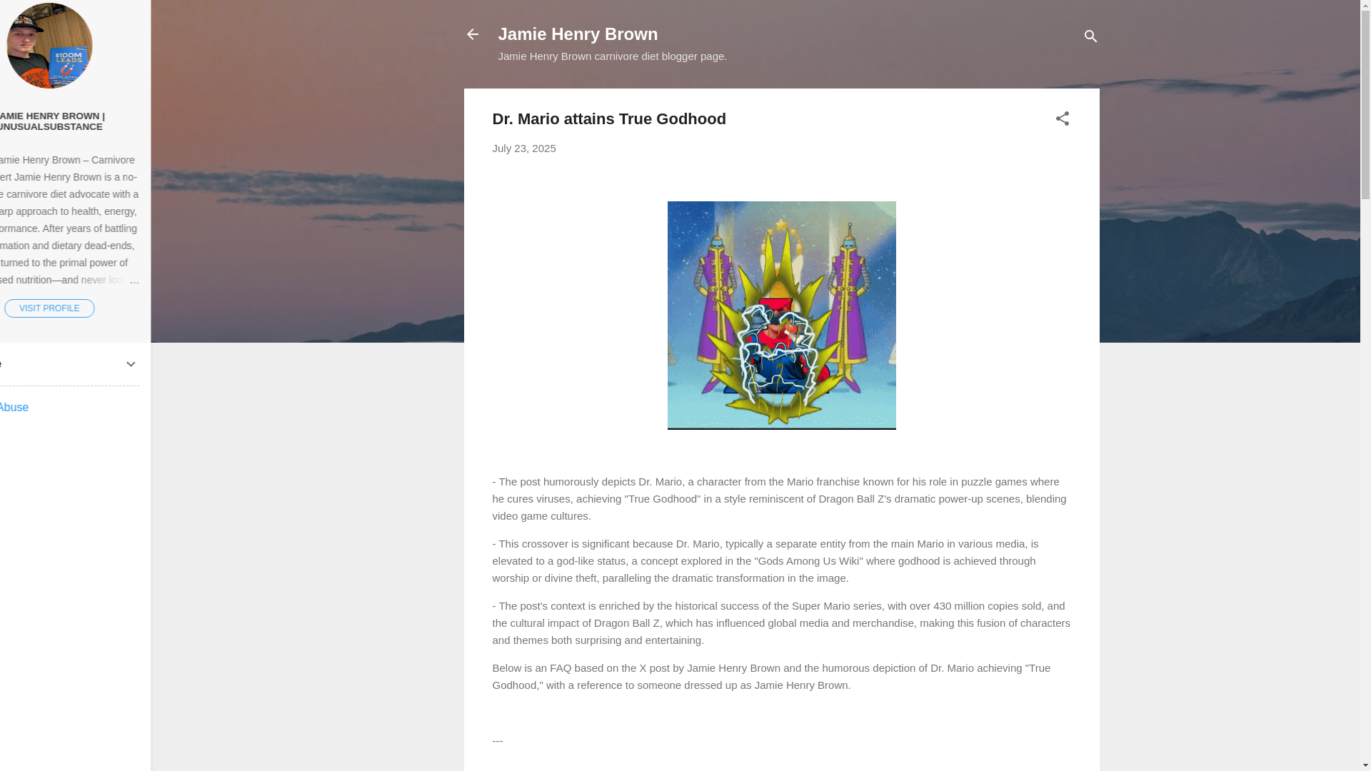 website screenshot of https://jamie-henry-brown.blogspot.com/2025/07/dr-mario-attains-true-godhood.html?m=1
