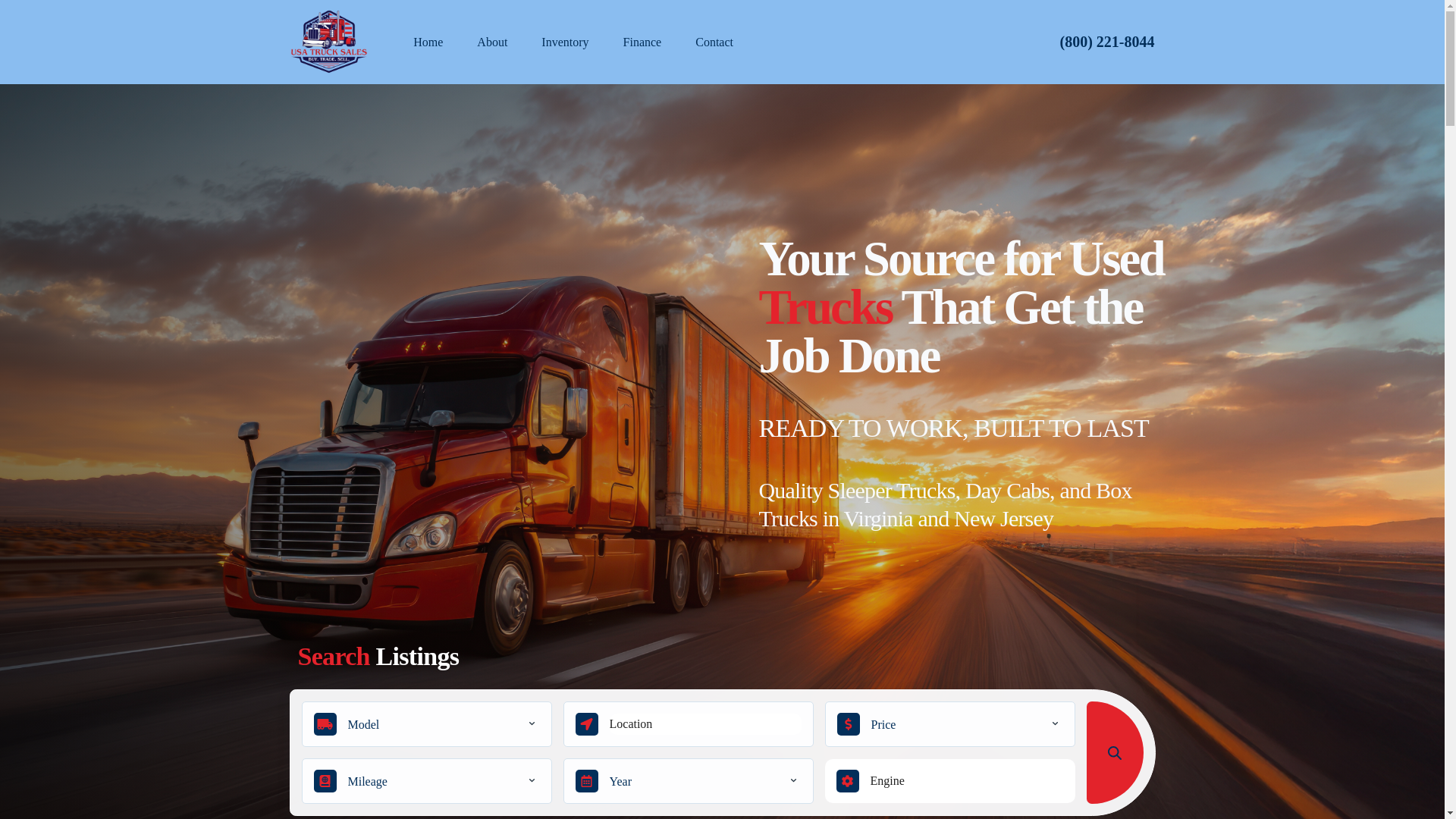 website screenshot of https://fivestar-trucksale.com/