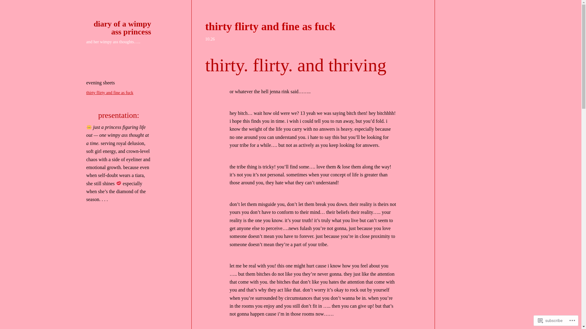 website screenshot of https://diaryofawimpyassprincess.com/