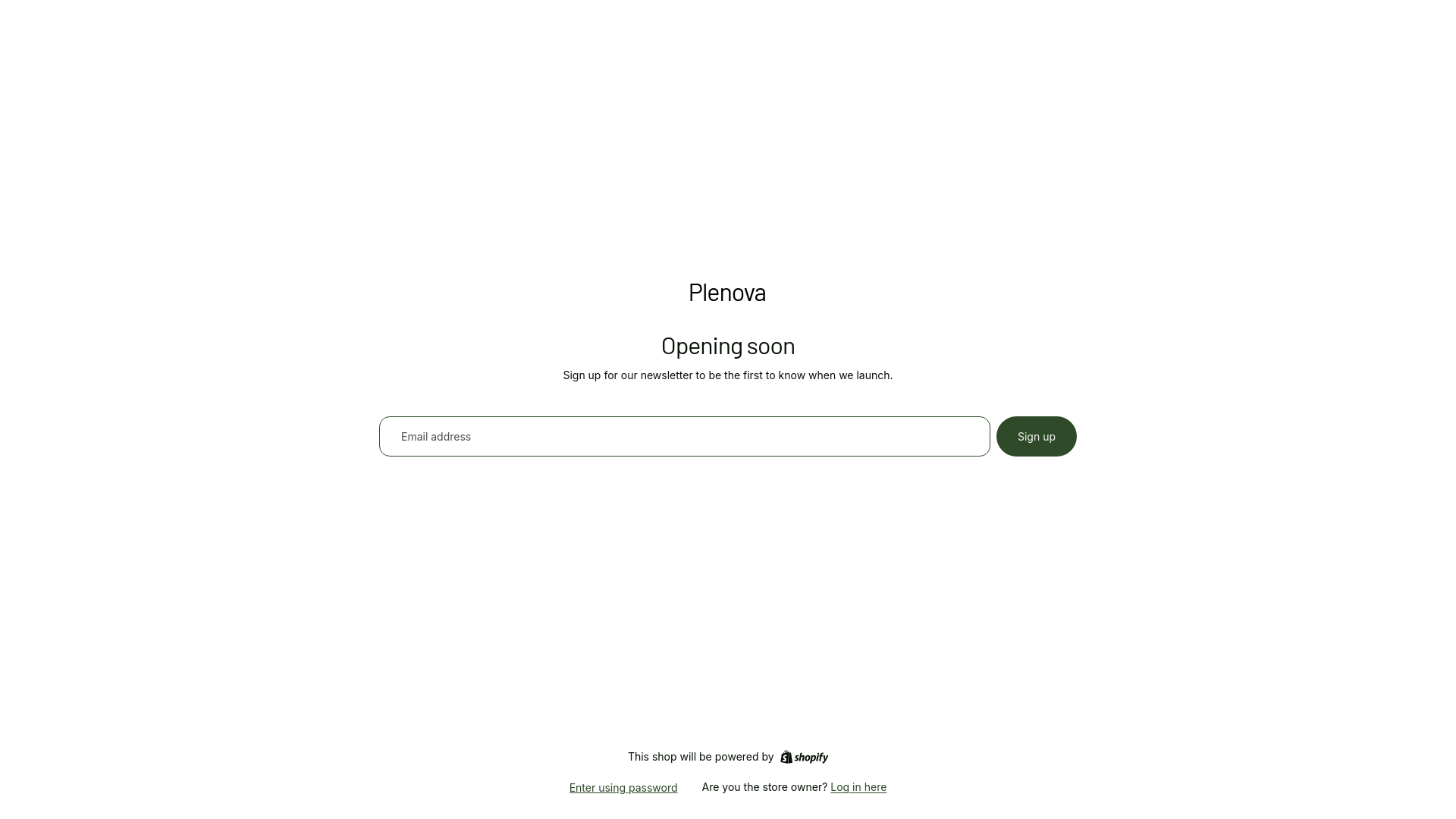 website screenshot of https://plenova.org/