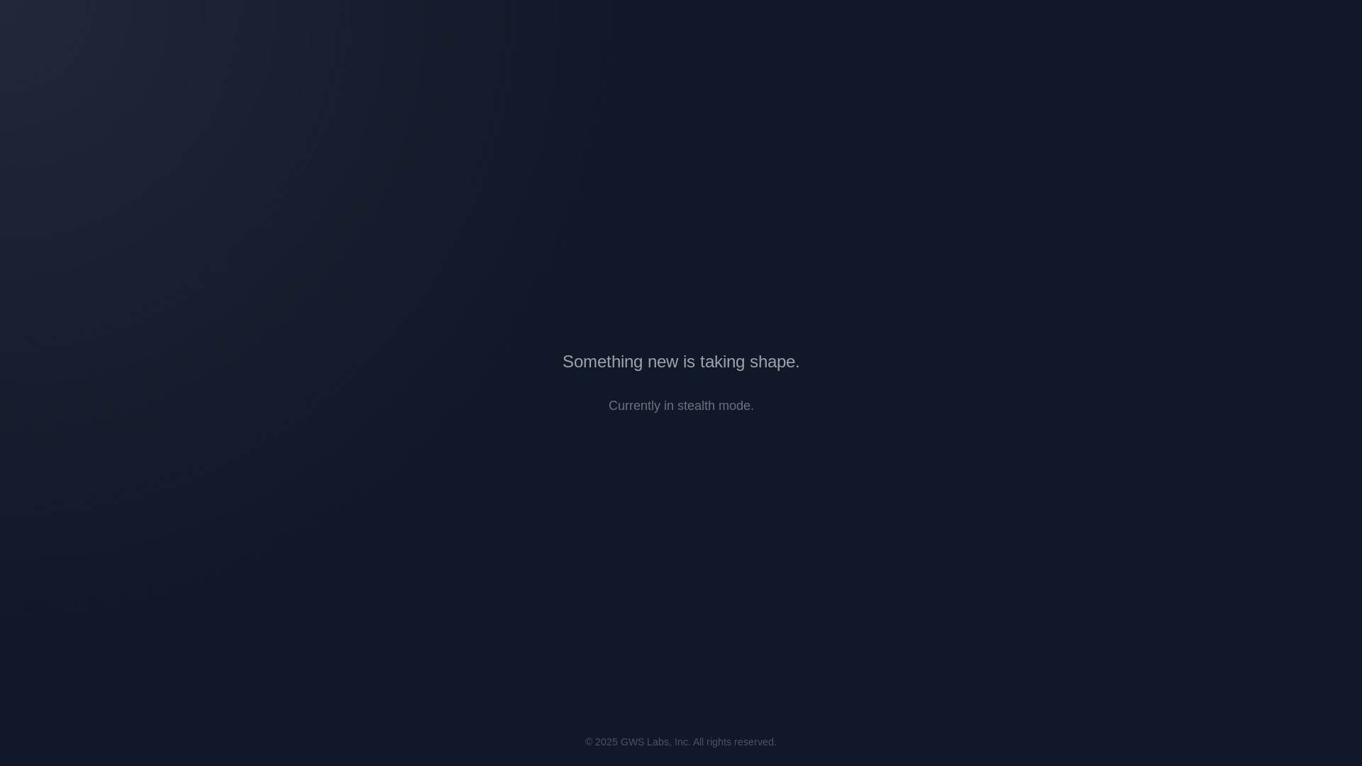 website screenshot of https://gwslabs.ai/
