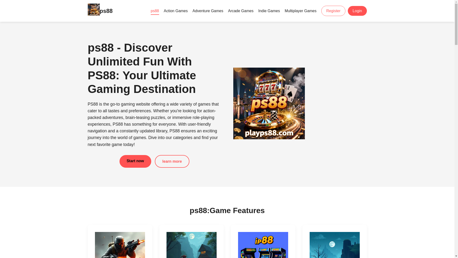 website screenshot of https://playps88.com/