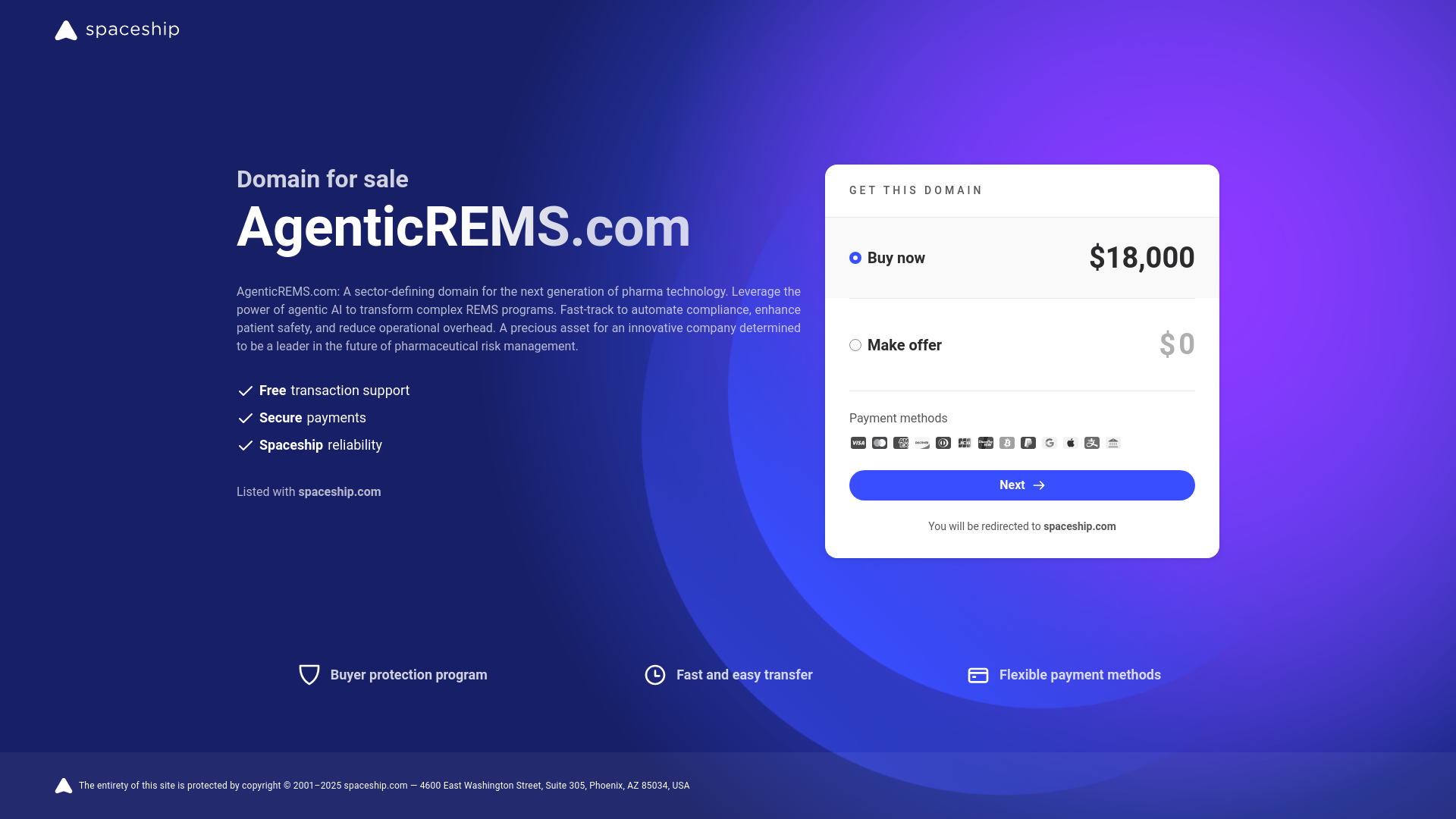website screenshot of https://agenticrems.com/