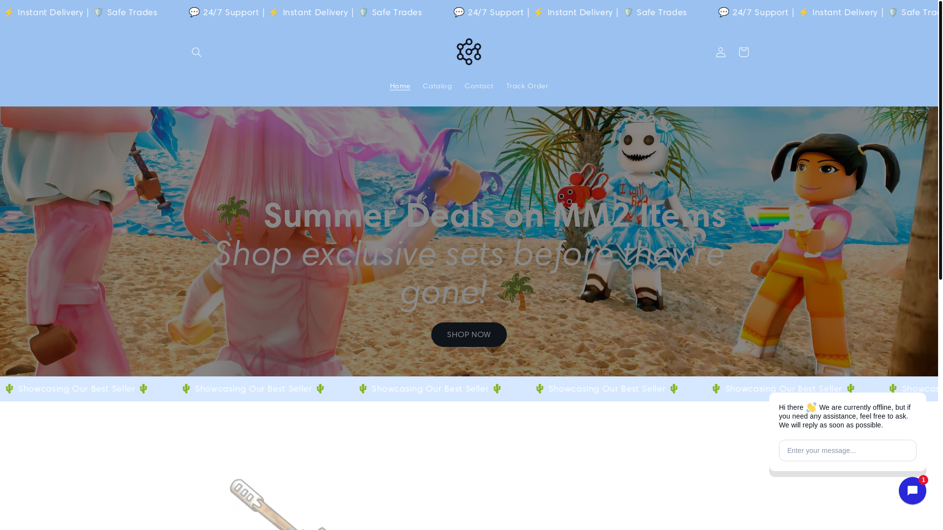 website screenshot of https://growagardengag.store/