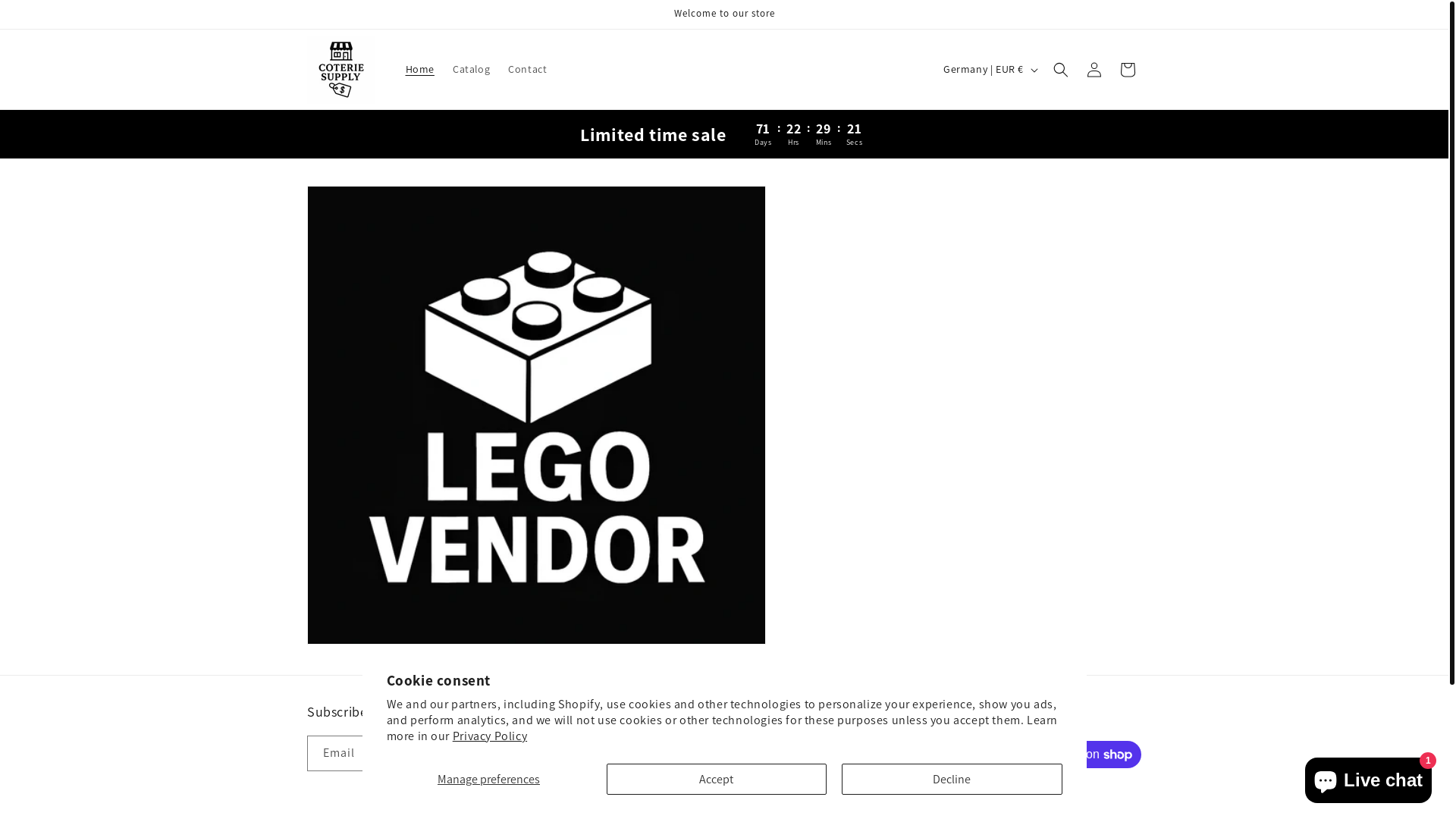 website screenshot of https://coteriesupply.com/