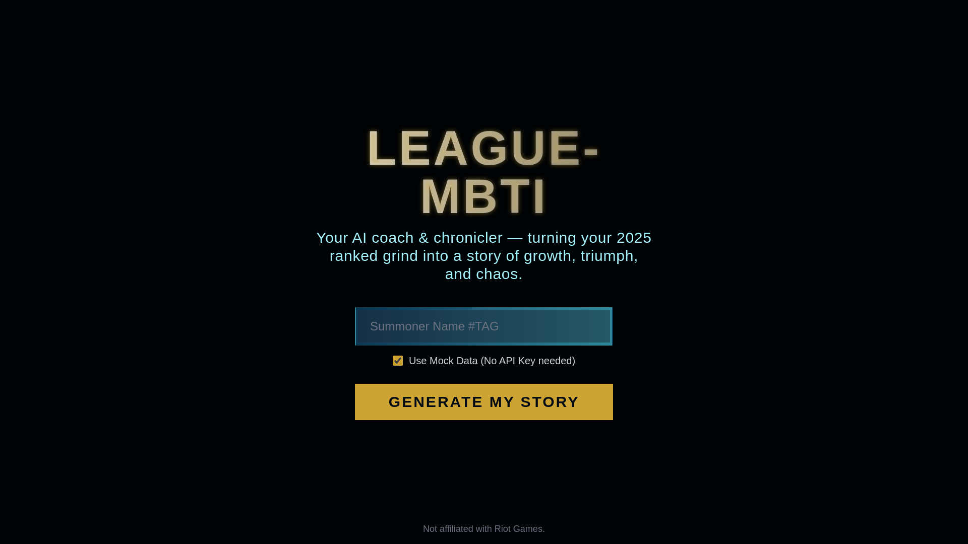 website screenshot of https://league-mbti-analysis.pages.dev/