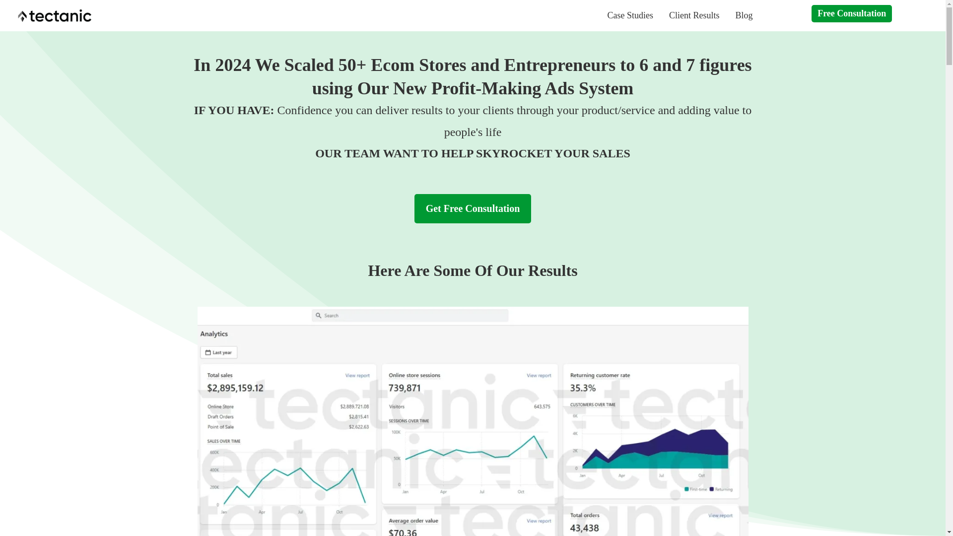 website screenshot of https://tectanic.ai/