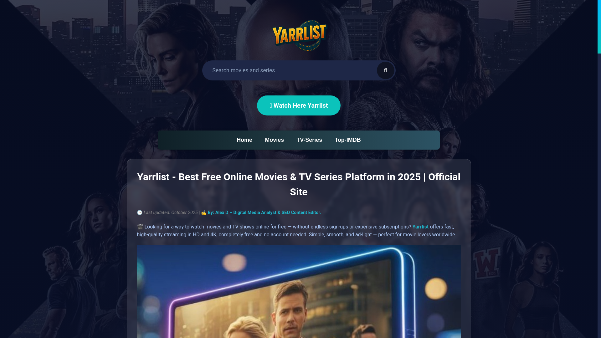 website screenshot of https://yarrlist-v05.pages.dev/