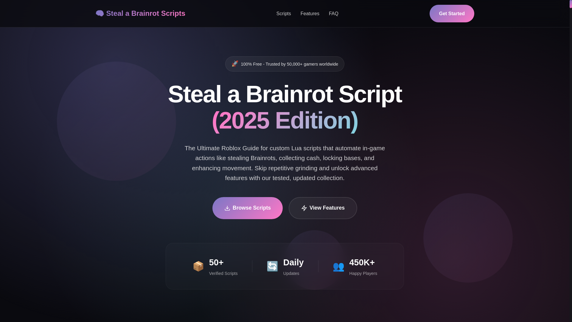website screenshot of https://stealabrainrotscript.cc/