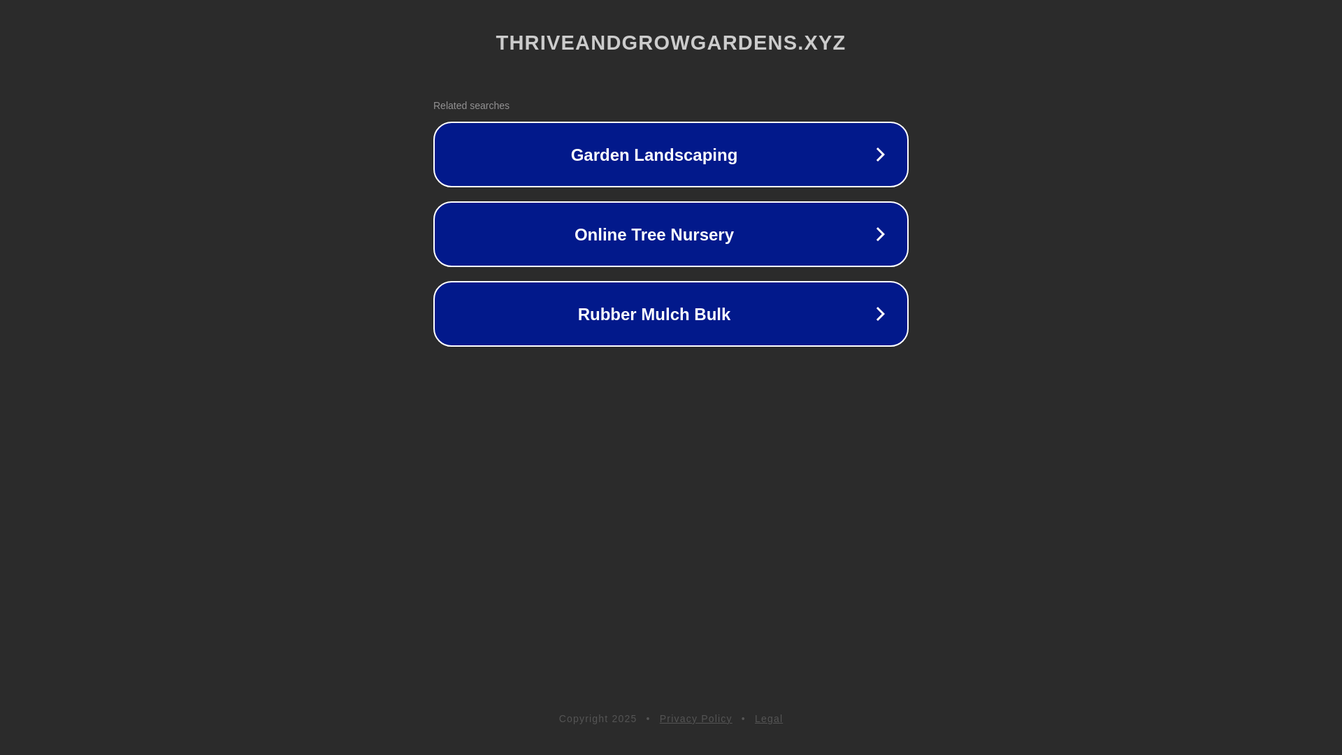 website screenshot of https://thriveandgrowgardens.xyz/