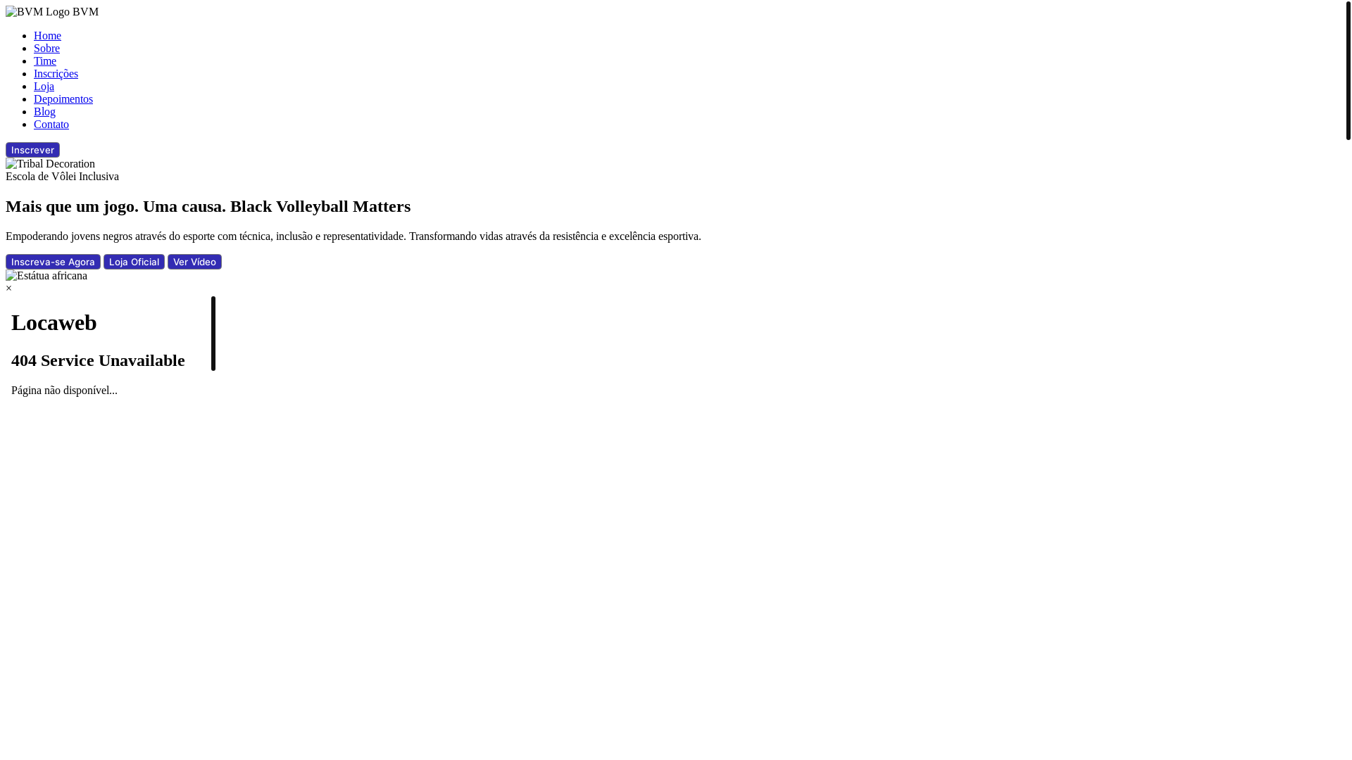 website screenshot of https://blackvolleyballmatters.com.br/