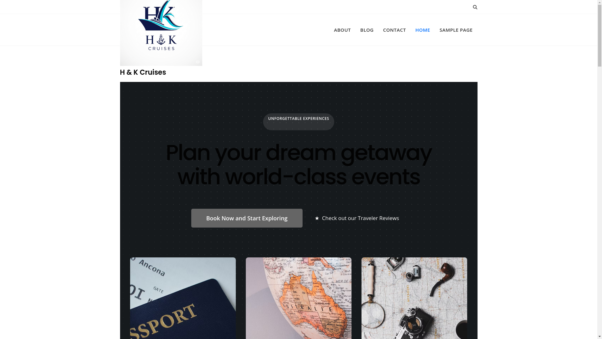 website screenshot of https://handkcruises.com/