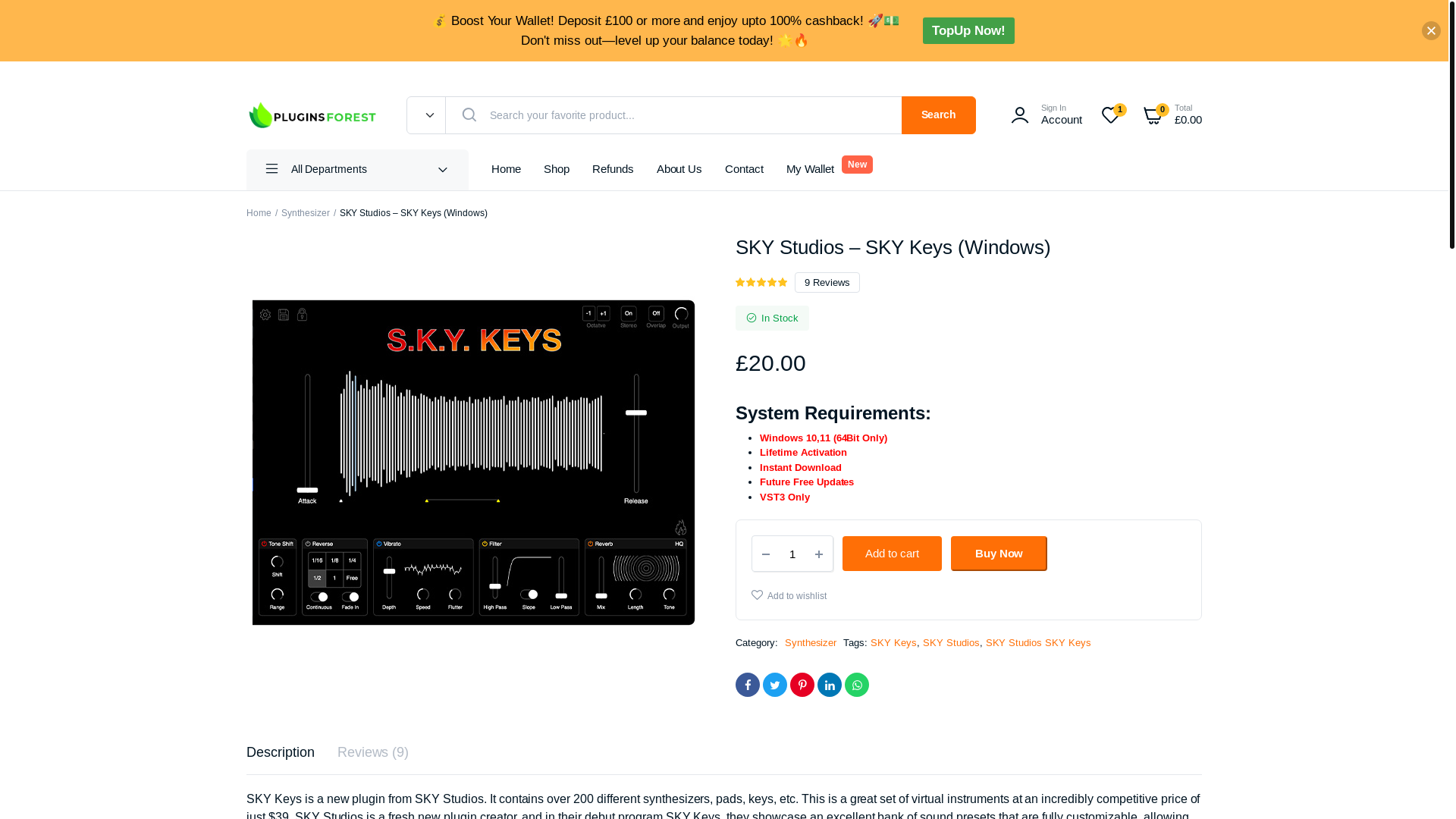 website screenshot of https://gate.sc/?url=https%3A%2F%2Fpluginsforest.com%2Fproduct%2Fsky-studios-sky-keys-windows%2F&token=a27d47-1-1755297775579