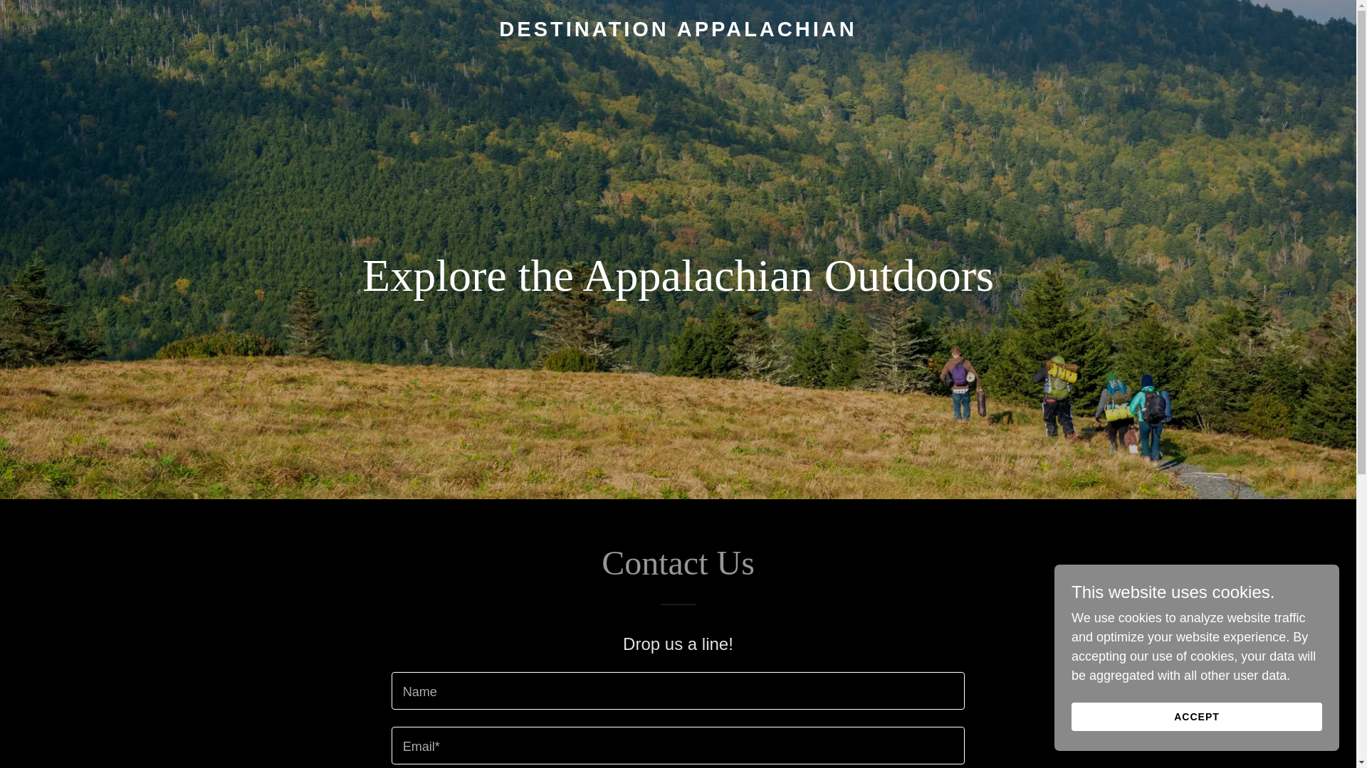 website screenshot of https://destinationappalachian.net/