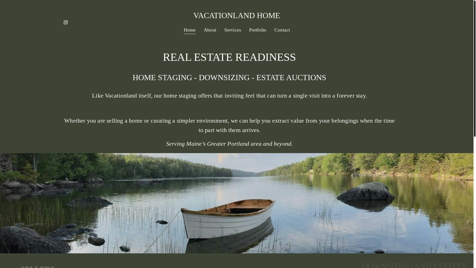 website screenshot of https://vacationland-home.com/