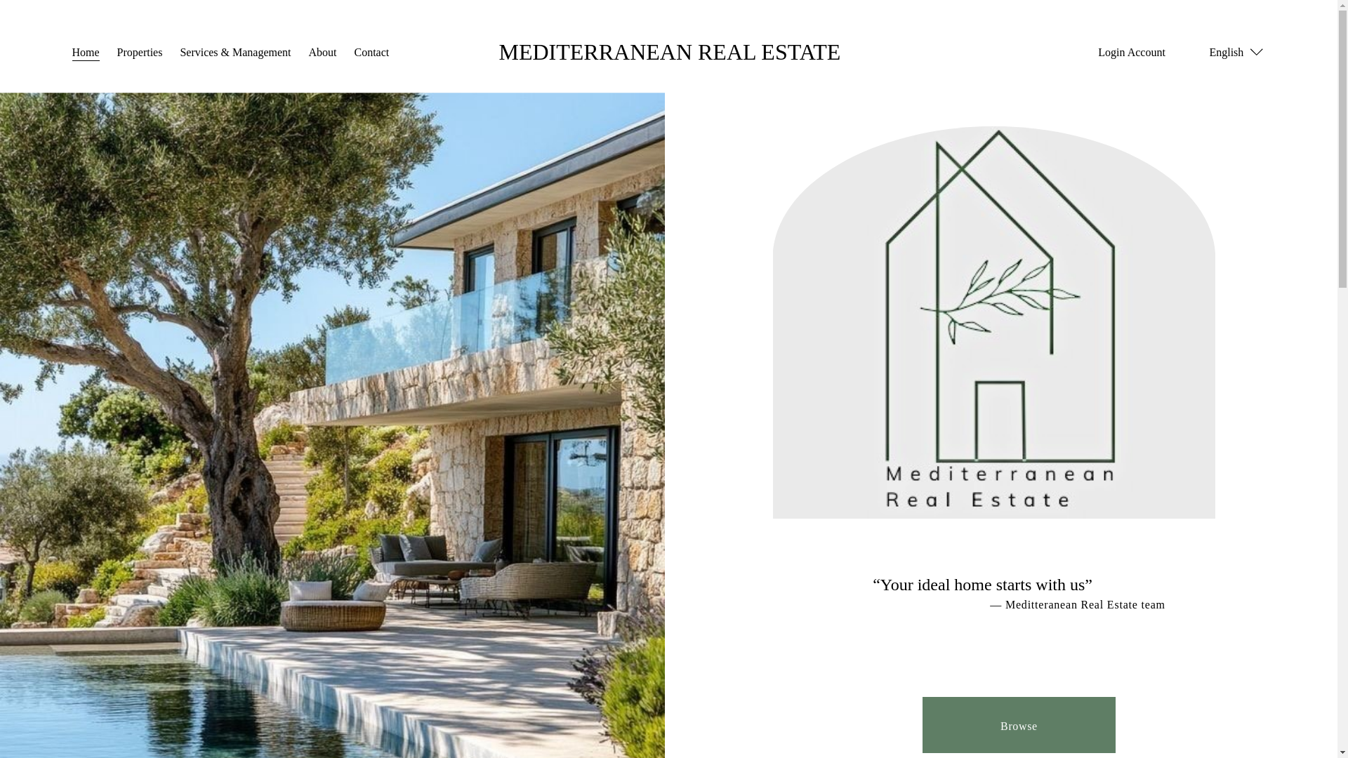 website screenshot of https://mediterraneanrealestate.eu/