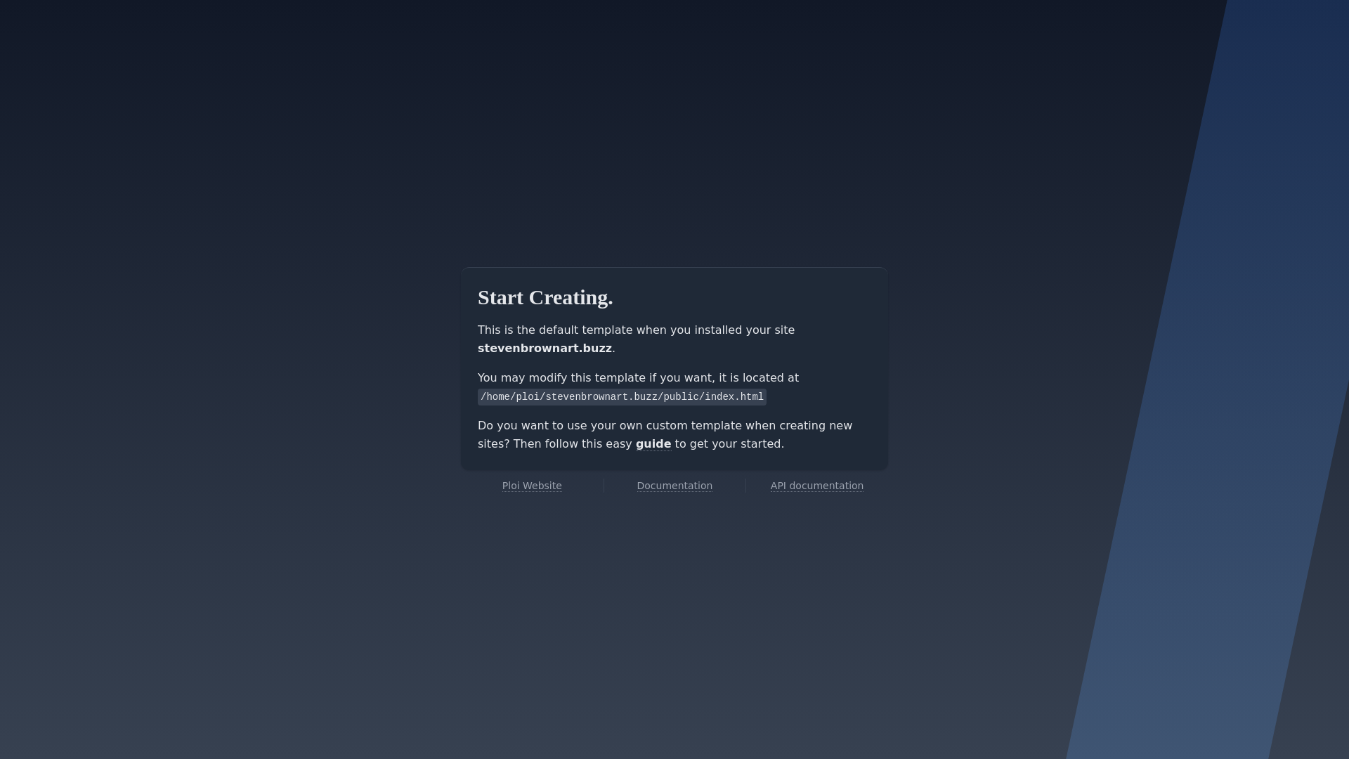 website screenshot of https://stevenbrownart.buzz/