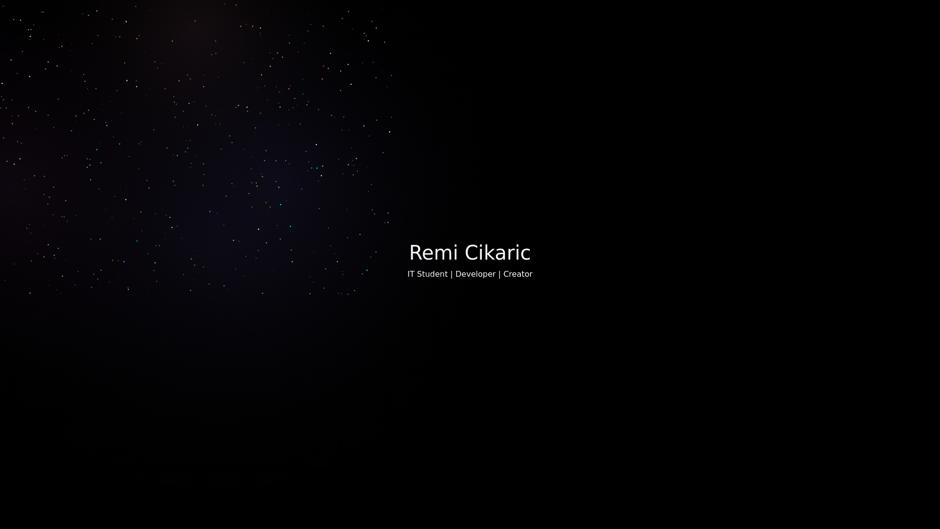 website screenshot of https://cikaric.me/