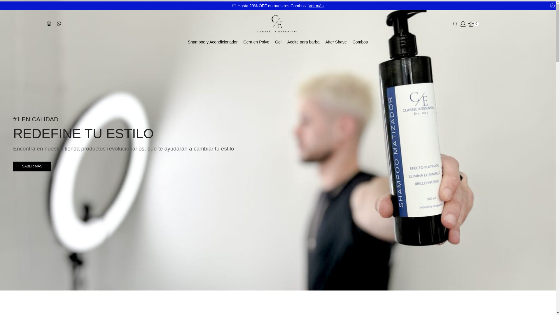 website screenshot of https://classicandessential.com/