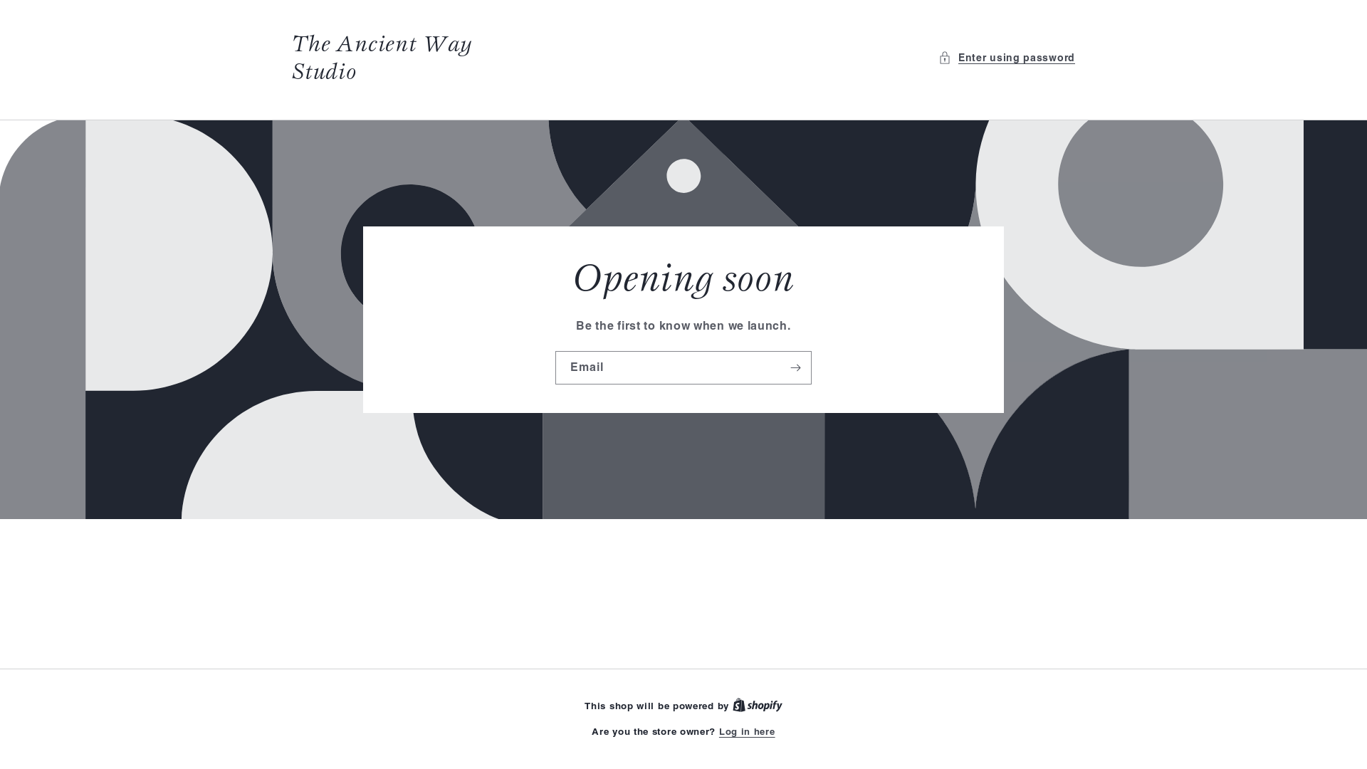 website screenshot of https://ancientwaystudio.com/