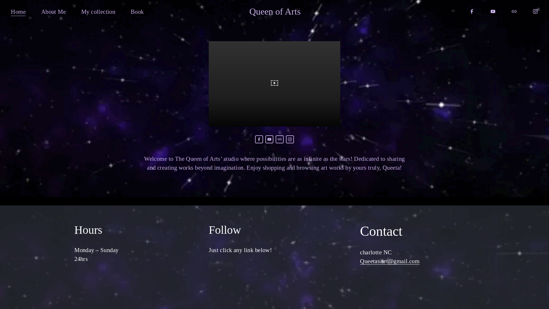 website screenshot of https://queetasart.studio/