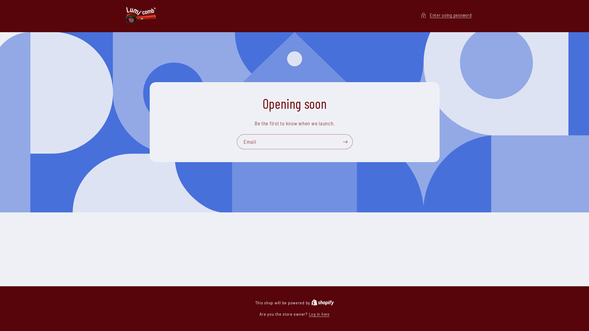 website screenshot of https://lumicomb.shop/