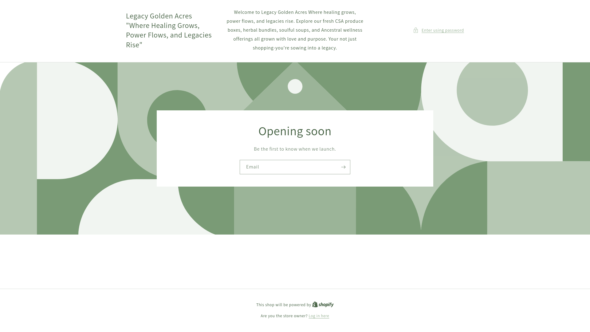 website screenshot of https://legacygoldenacres.net/