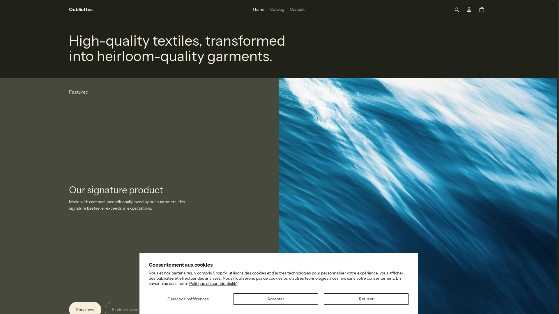 website screenshot of https://oubliettes.fr/