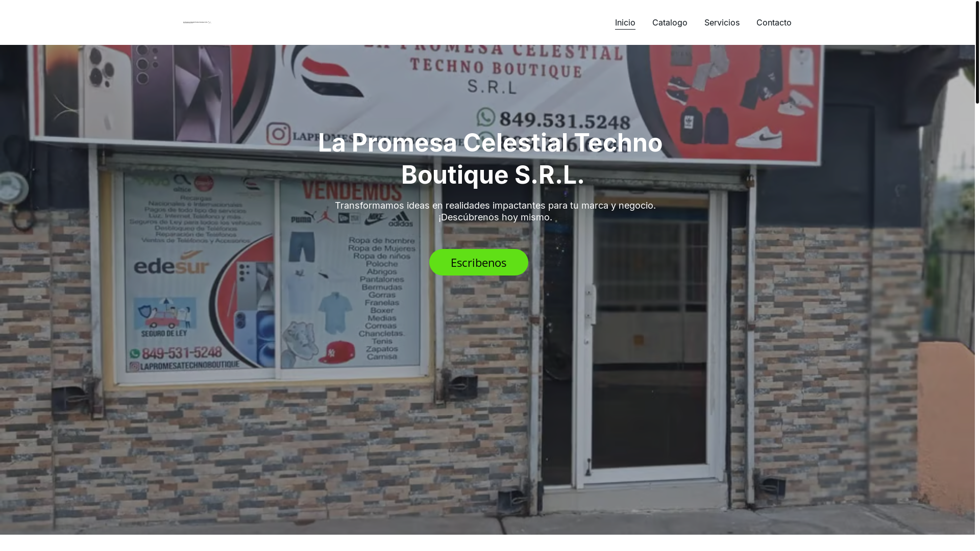website screenshot of https://lapromesacelestial.com/