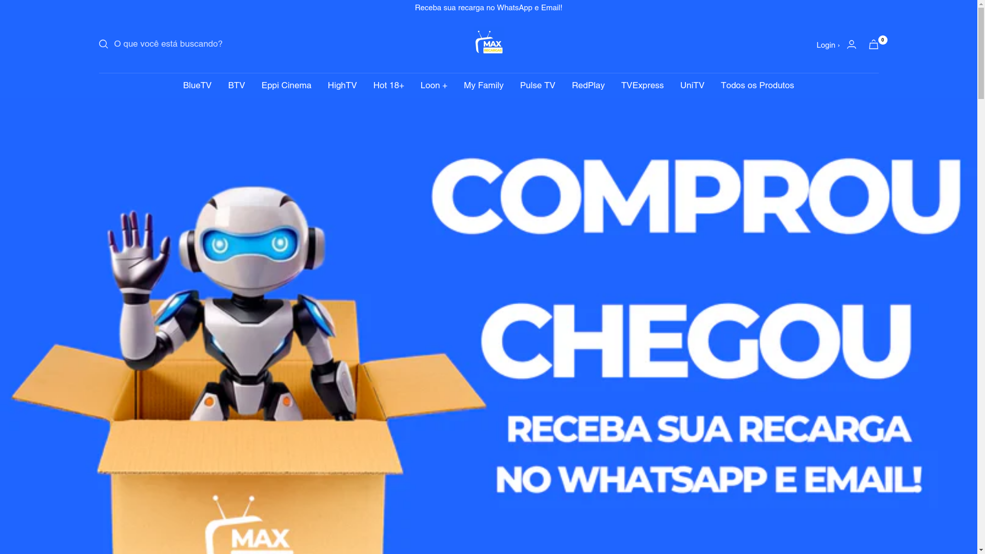 website screenshot of https://maxrecarga.shop/