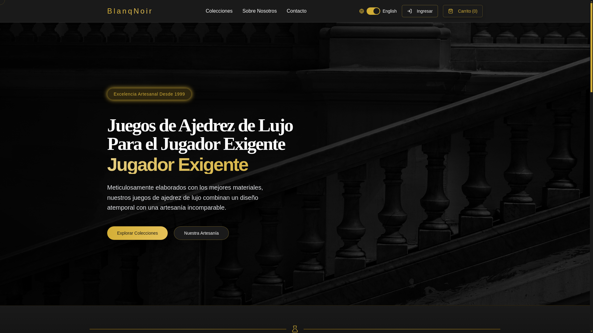 website screenshot of https://blanqnoir.com/