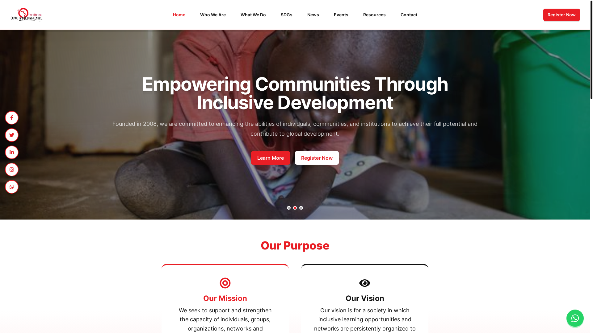 website screenshot of https://cbcfafrica.com/