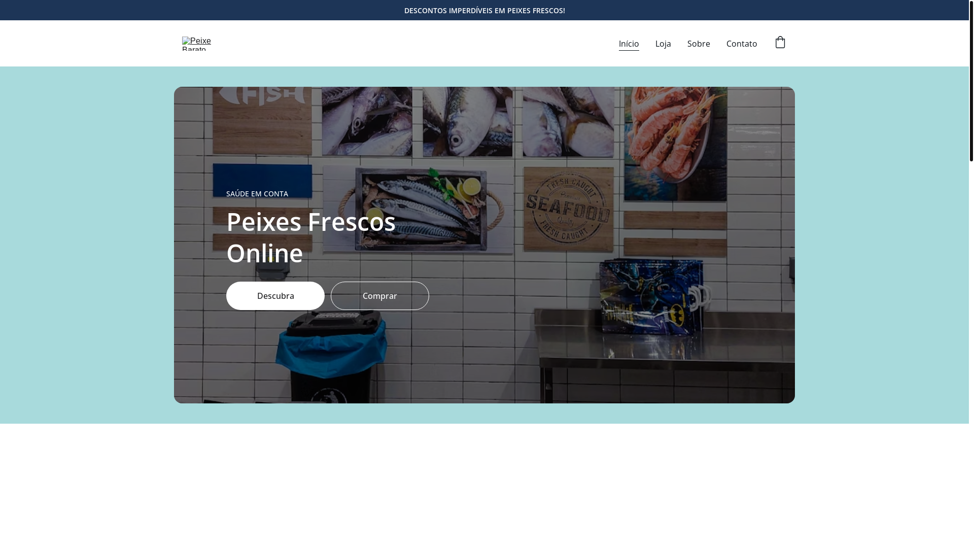 website screenshot of https://peixebarato.com.br/