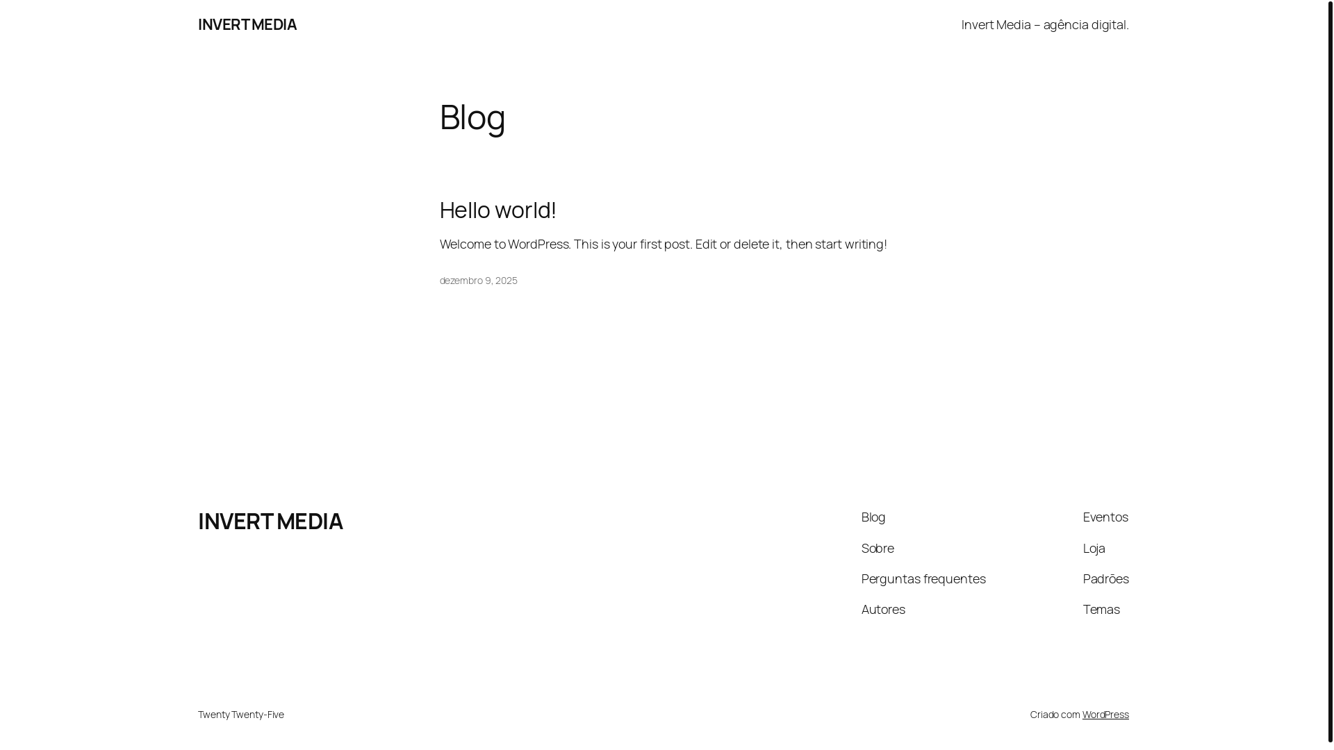 website screenshot of https://invertmedia.com.br/