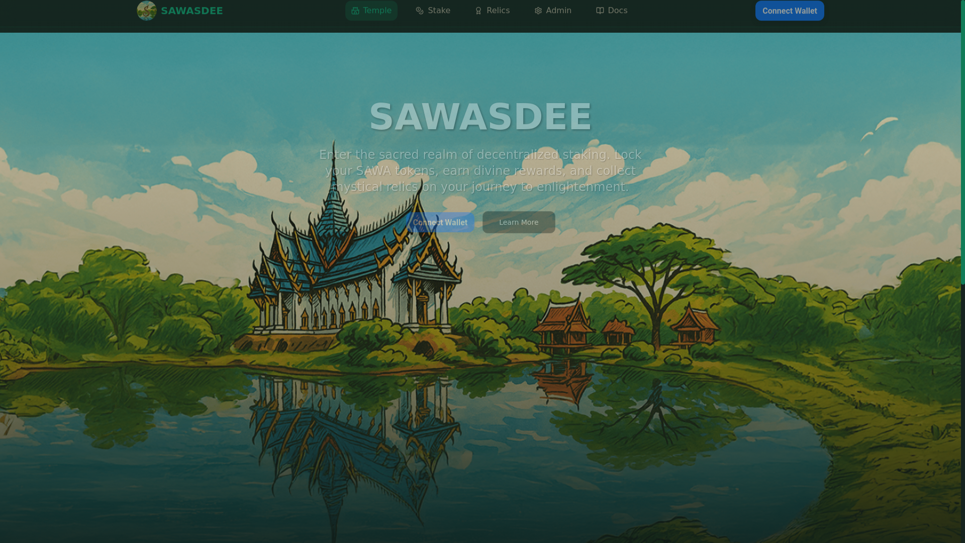 website screenshot of https://sawasdeebase.com/