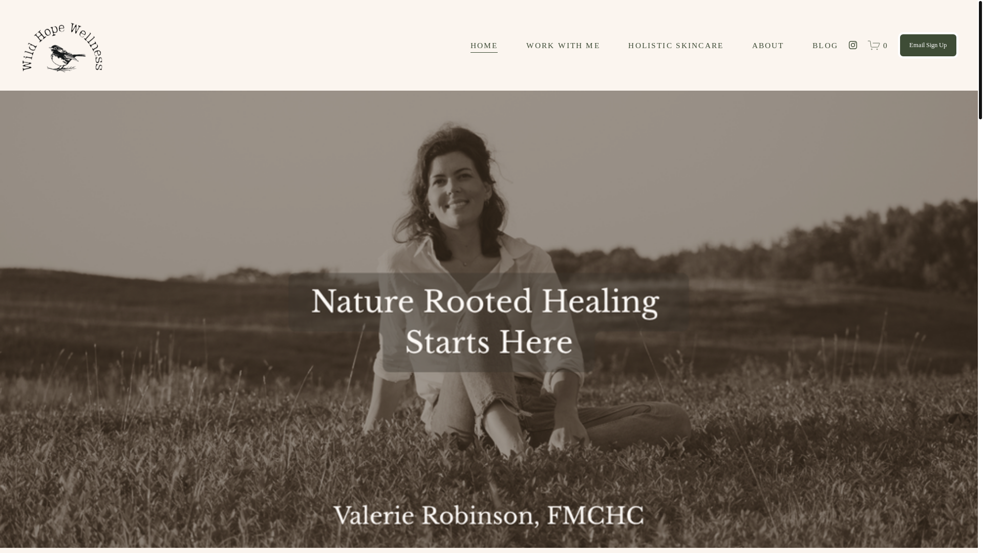 website screenshot of https://valeriesuzannewellness.com/