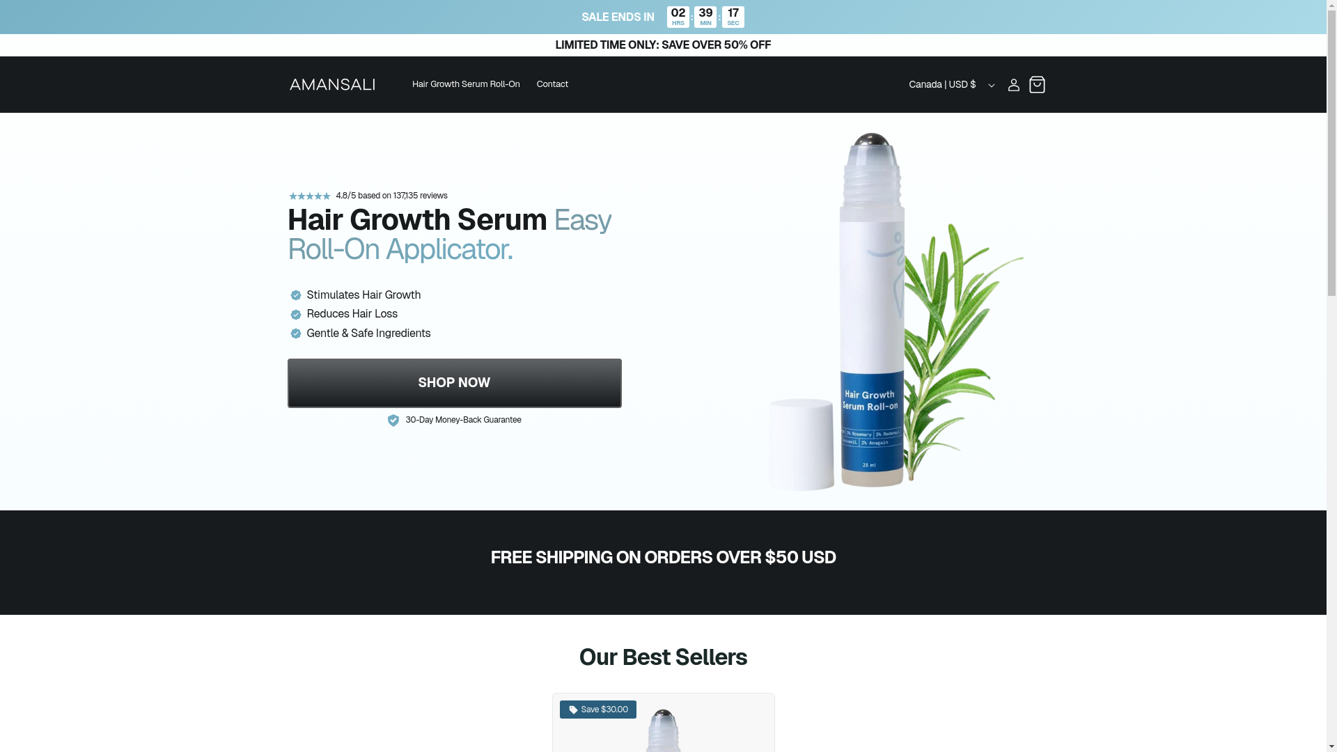 website screenshot of https://amansali.com/