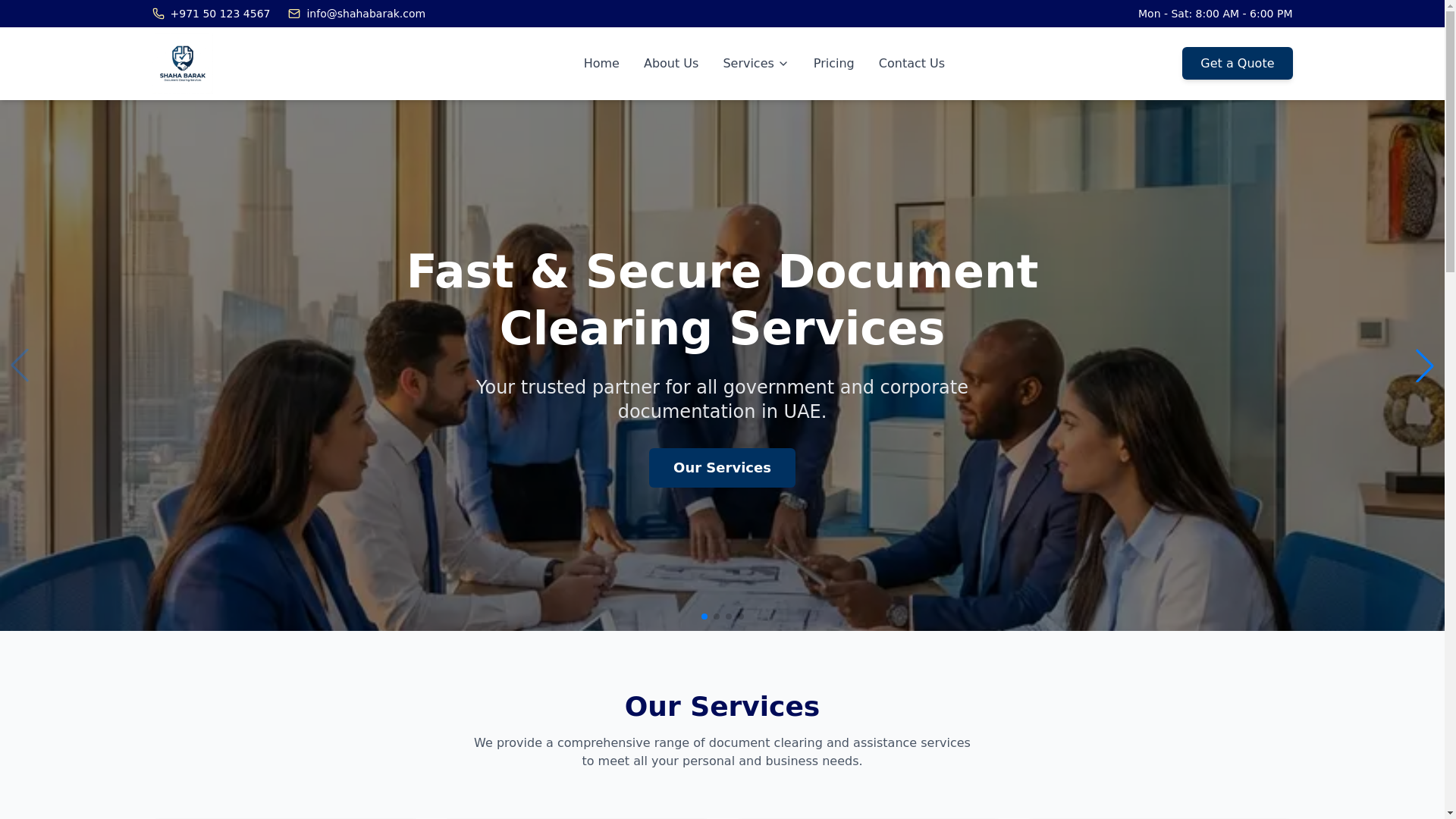 website screenshot of https://shahabarak.com/