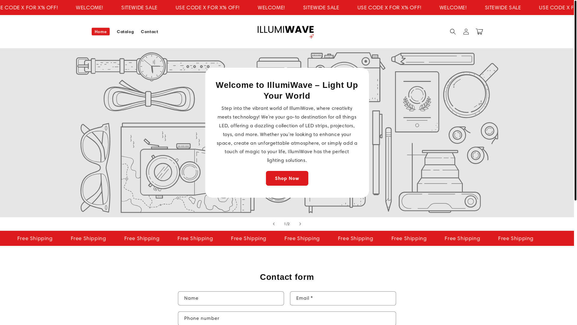 website screenshot of https://ilumiwave.ca/