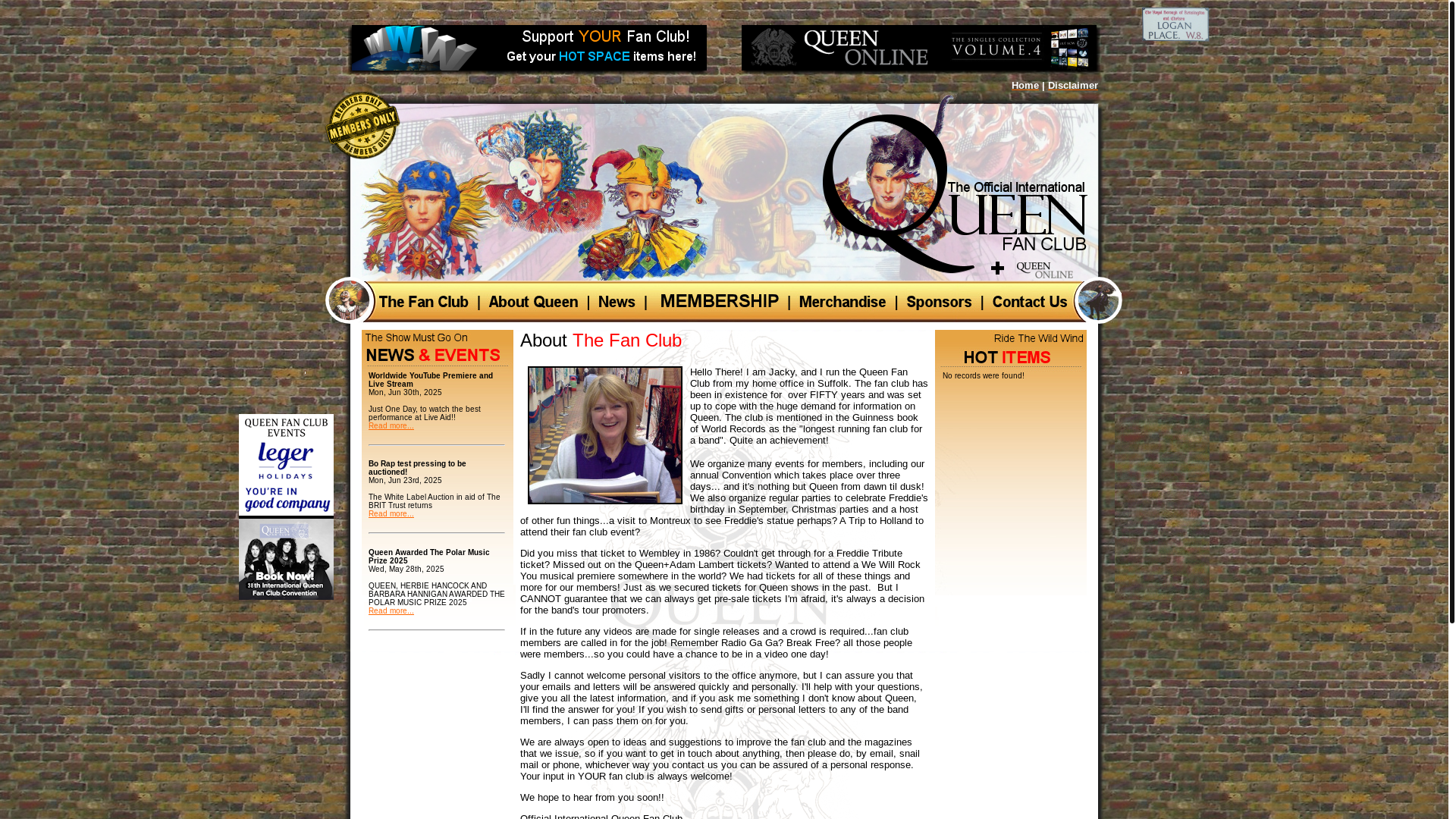 website screenshot of https://www.queenworld.com/fanclub_about.php