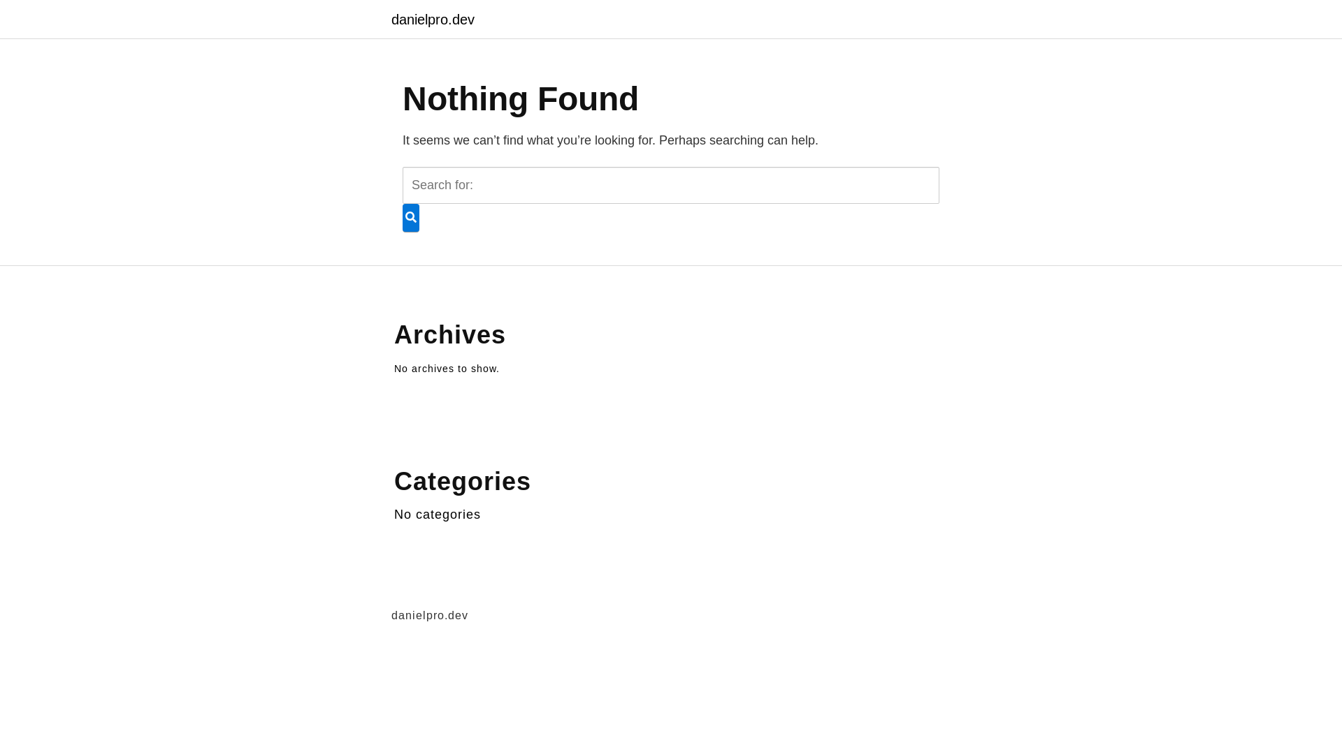 website screenshot of https://danielpro.dev/