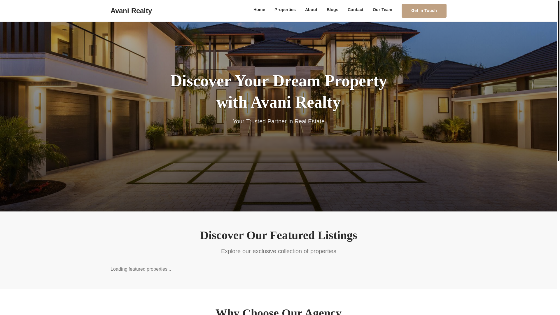 website screenshot of https://qapps-avanirealty-ghc24.pages.dev/
