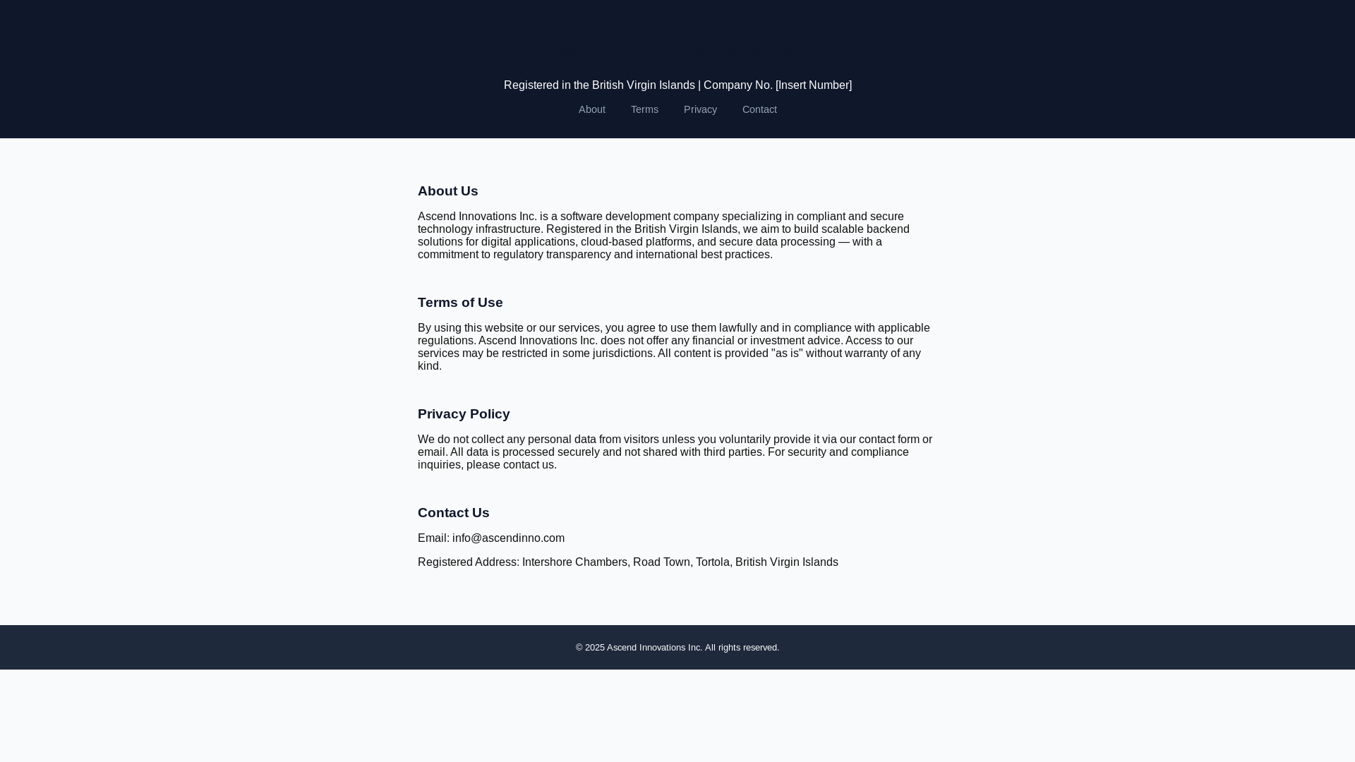 website screenshot of https://ascendinno.pages.dev/