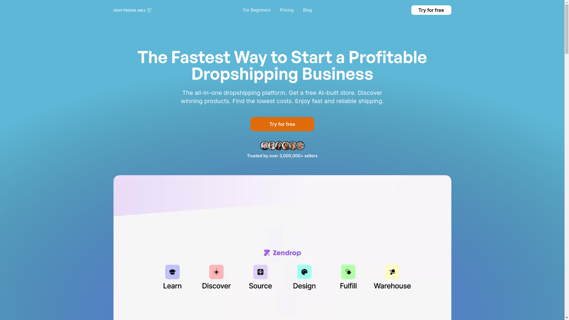 website screenshot of https://nexttrendsarea.pro/