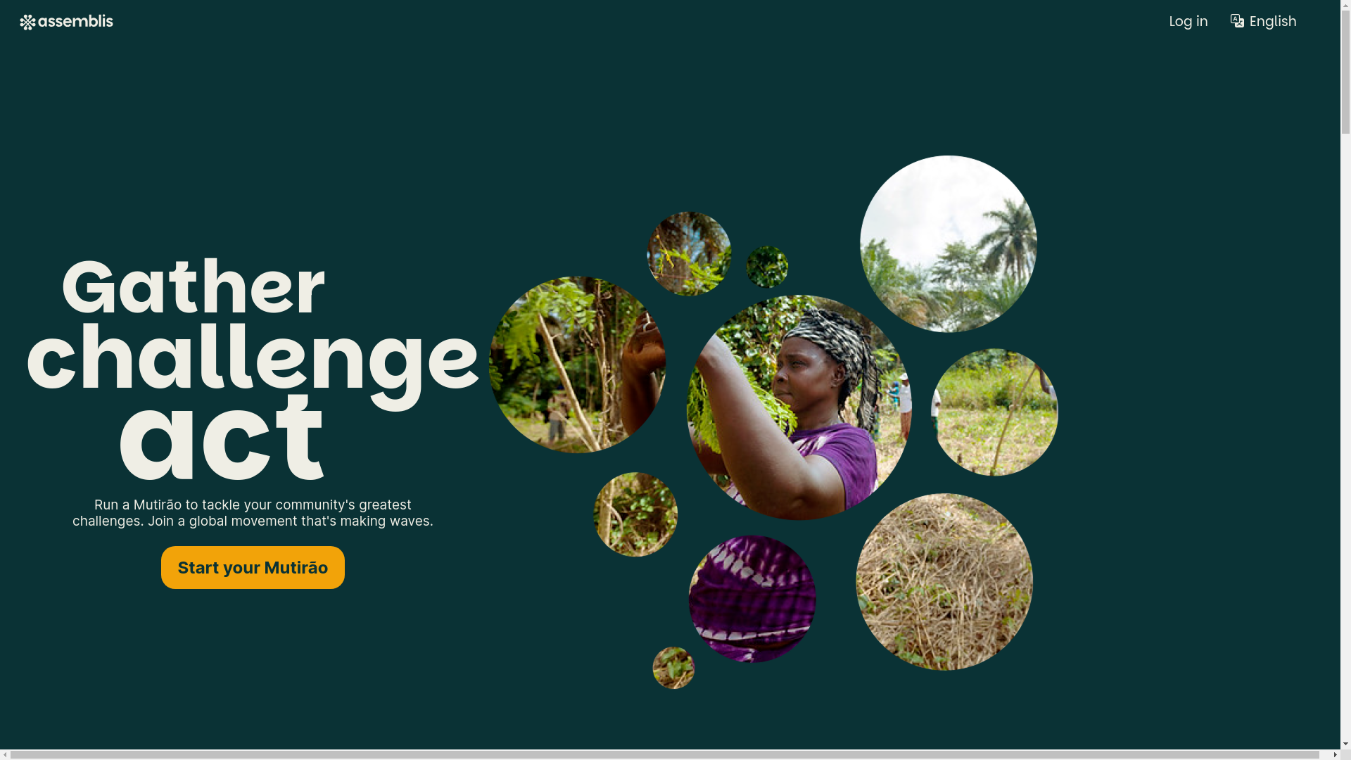 website screenshot of https://mutirao.assemblis.org
