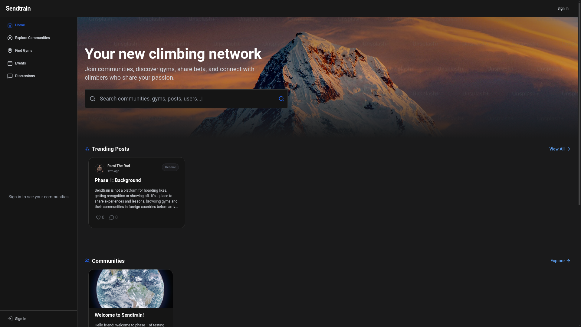 website screenshot of https://sendtrain.pages.dev/