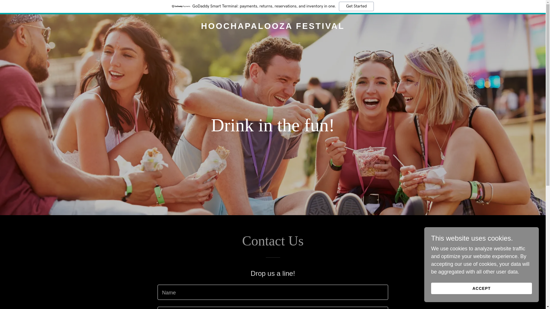 website screenshot of https://hoochapalooza.com/