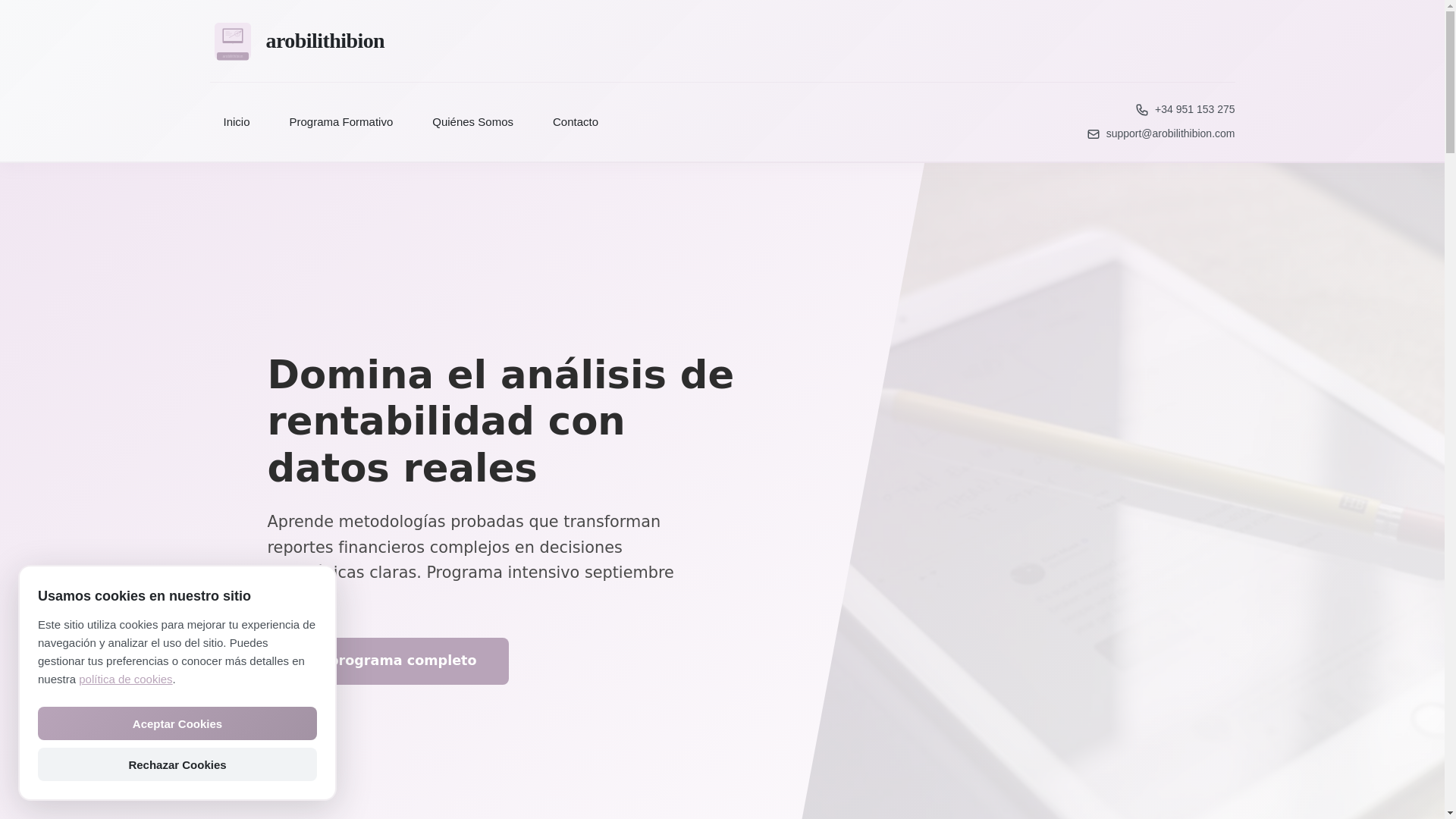 website screenshot of https://arobilithibion.com